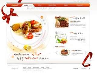 韩国美食网站psd素材