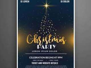 创意圣诞晚会活动传单海报设计模板