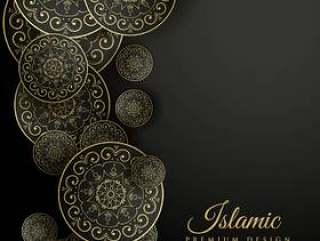 美丽的伊斯兰背景与曼陀罗装饰