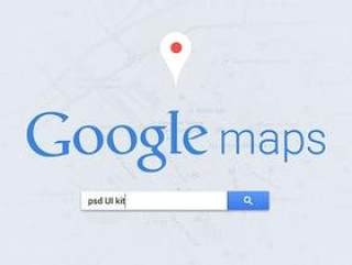 Google Maps UI PSD