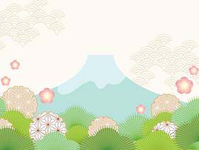 松树和富士山