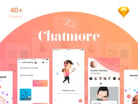 Sketch。，Chat More UI KIT的独特聊天UI工具包