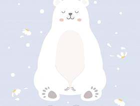 可爱的北极熊。