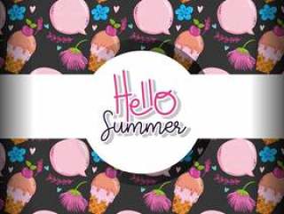 Hello summer background