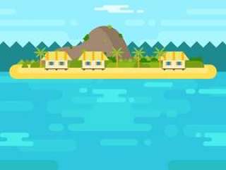 海滩胜地矢量图