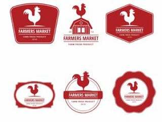 农民市场徽标插图
