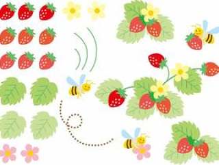 草莓和蜜蜂