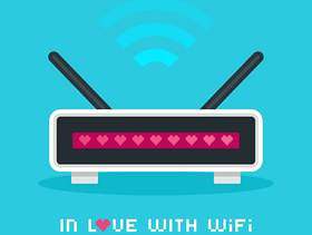 爱上WiFi平面矢量概念设计