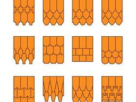  的屋顶瓦片集合矢量
