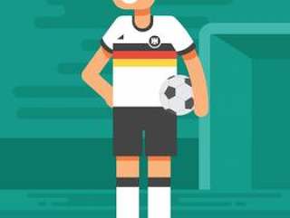 德国足球人物插图