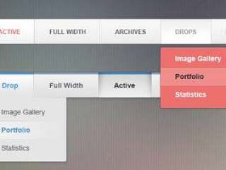 Psd Web菜单栏Vol1