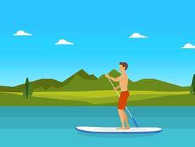 Paddleboard传染媒介的人