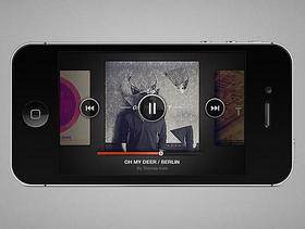 iPhone音乐播放器PSD