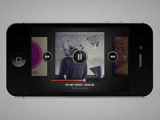 iPhone音乐播放器PSD