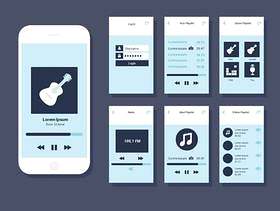 扁平音乐APP界面