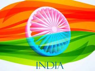 共和国天印度国旗矢量设计插画