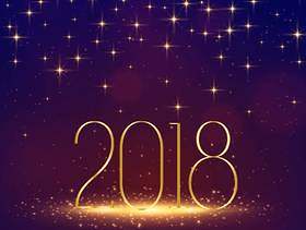 2018年闪闪发光的背景与闪闪发光的新年快乐