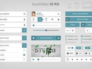 touch50px-UI-KitPSD分层