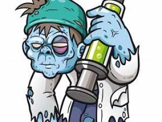 Cartoon zombie doctor
