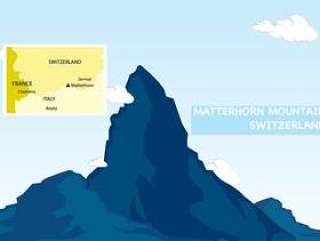 瑞士矢量的山马特宏峰符号
