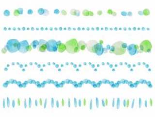 水彩通行证材料004线集合