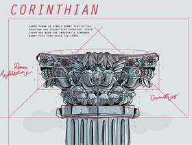 哥林斯人建筑蓝图剪影传染媒介