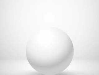 白色清洁球在空房间里