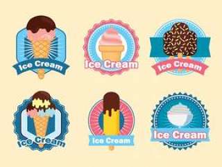 冰淇淋店标志集