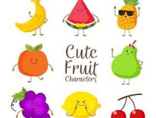 可爱彩色水果