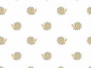 刺猬无缝图案背景