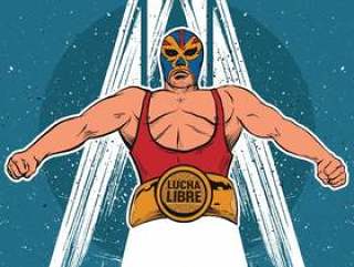 Lucha Libre构成例证