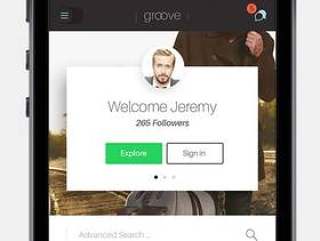 Groove iPhone App UI Kit Psd
