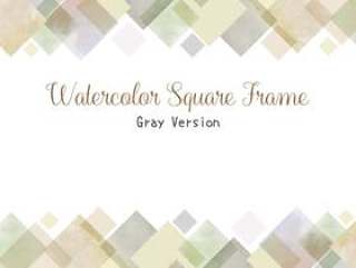 水彩方形框架2·灰色Ver