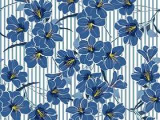 Summer cool blue blooming flowers