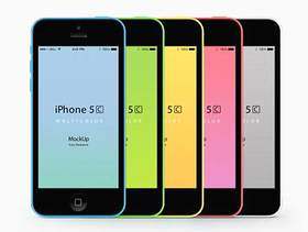 iPhone 5C Psd矢量模拟