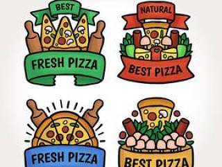 彩绘披萨标签