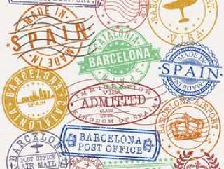 巴塞罗那西班牙邮政护照质量邮票