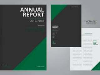 年度报告典雅的几何平面设计模板