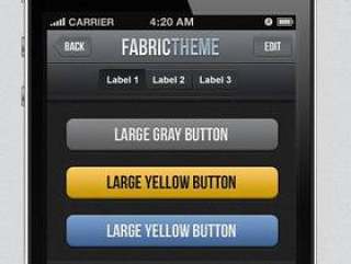 面料iPhone App UI Kit Psd