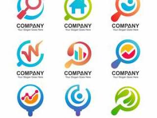 magnifying glass logo collection