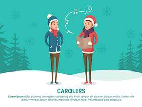 Carolers矢量图