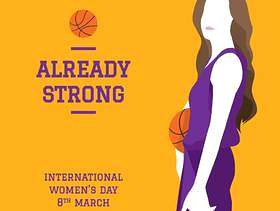 国际妇女日篮球矢量