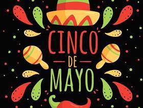 黑色矢量Cinco De Mayo