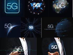 8款未来科技感地球5G时代海报PSD分层设计素材