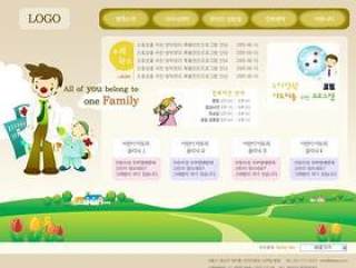 儿童保健韩国网站模板