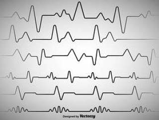 矢量图心节奏Ekg矢量