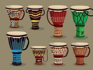 民族非洲鼓手插图
