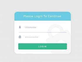 白色登录模板设计为您的网站或应用程序