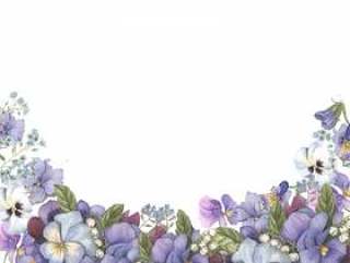花框架97 - 蓝色堇和Wasenagusa