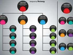 矢量现代组织结构图